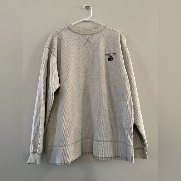 VTG Pro Edge Penn State Long Sleeve Sweatshirt Gray White Stripes Size L - Picture 2 of 10